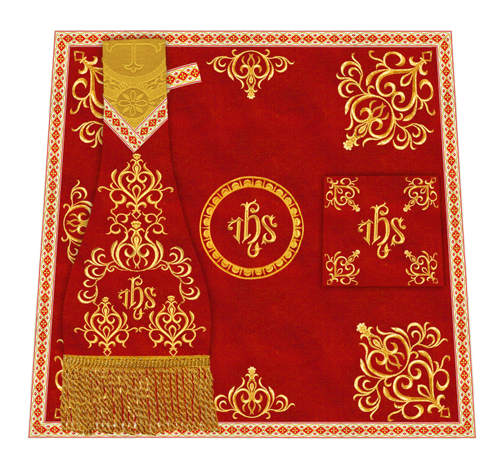 Traditional Fiddleback Vestment With Motifs and Trims