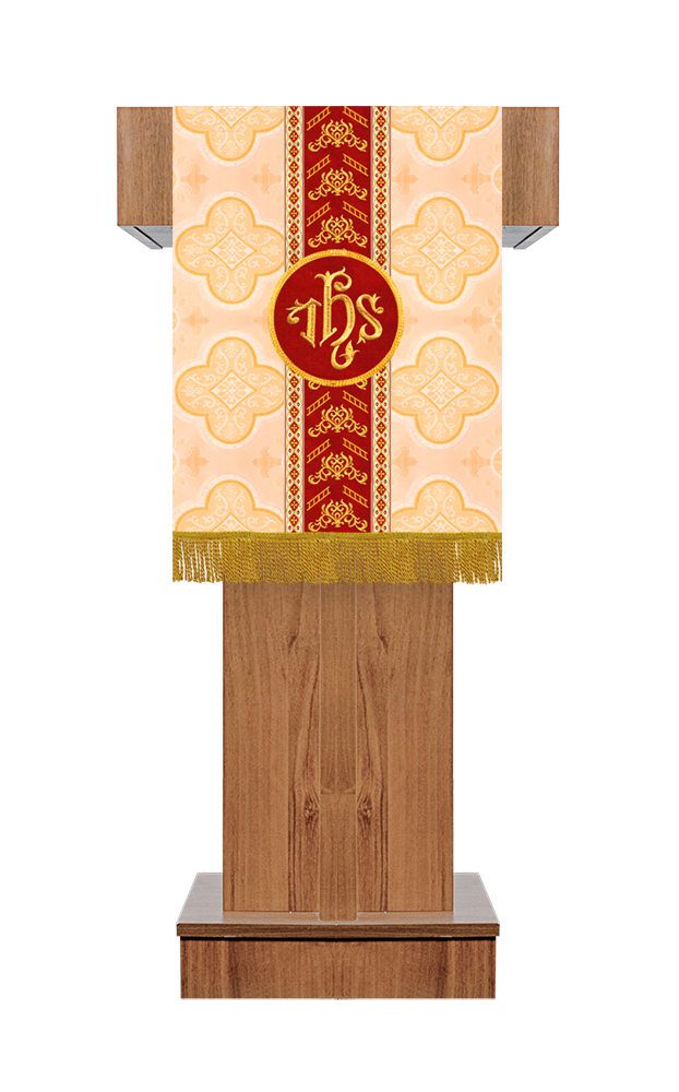 Pulpit/Lectern with Spiritual Motif and Aborned Trims