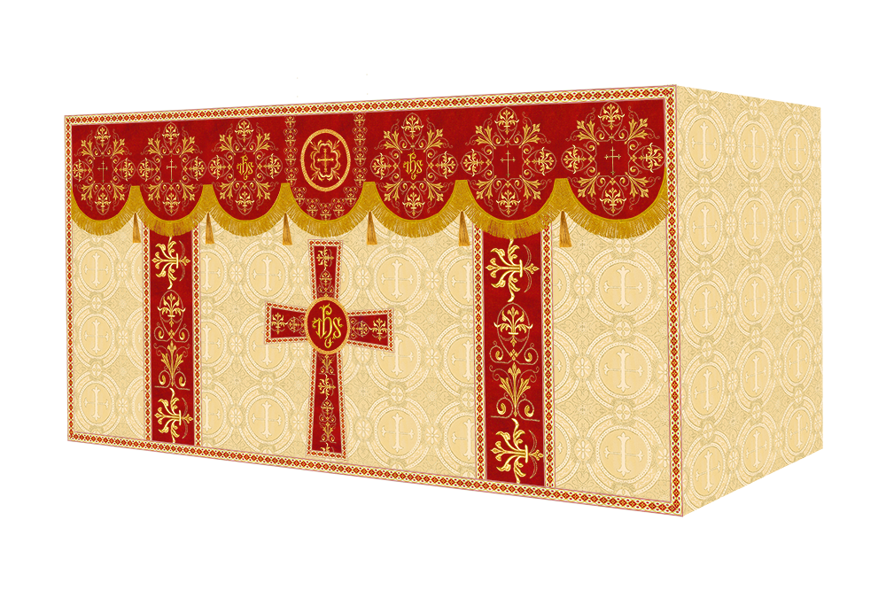 Altar Cloth with Spiritual Motif and Trims