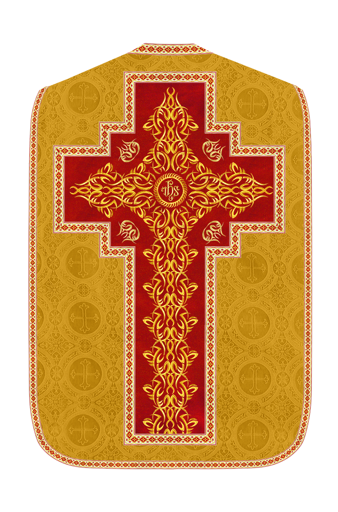 Roman Fiddleback Chasuble With Enhanced Embroidery  & trims