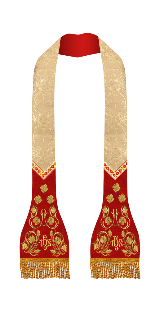 Grapes Embroidered Roman Stole