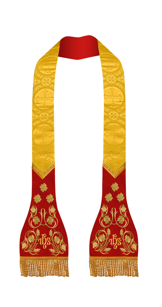 Roman Stole with grapes embroidery