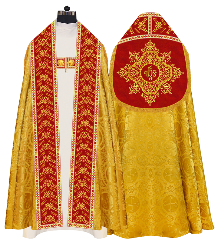 Elegant Roman Cope Vestment with Ornate Embroidery