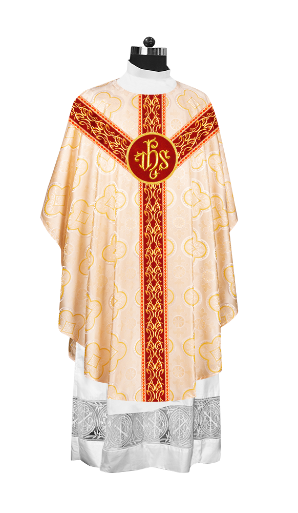 Gothic Chasuble Vestments with embroidery and trims