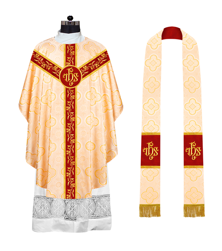 Gothic Chasuble with Floral Embroidery