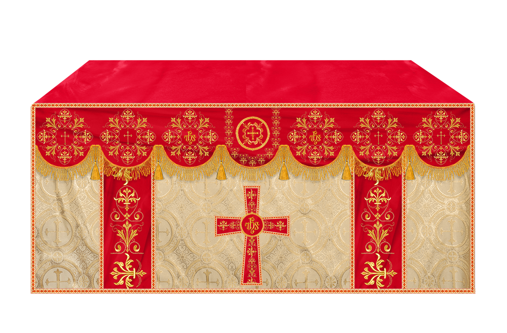 Altar Cloth with Spiritual Motif and Trims