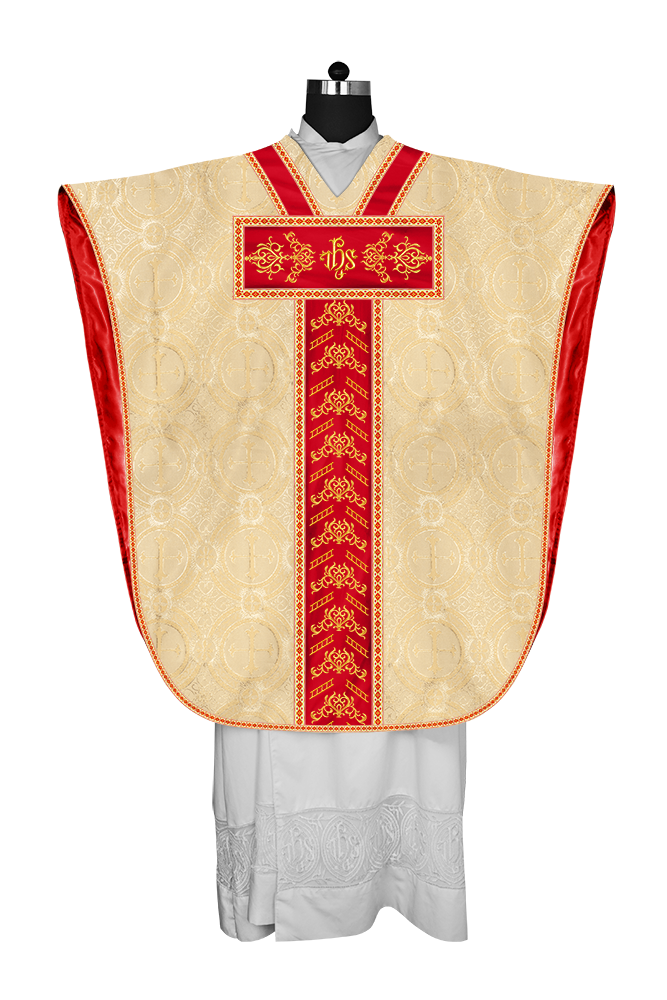 Borromean Chasuble Vestment Adorned With Colour Braids and Trims