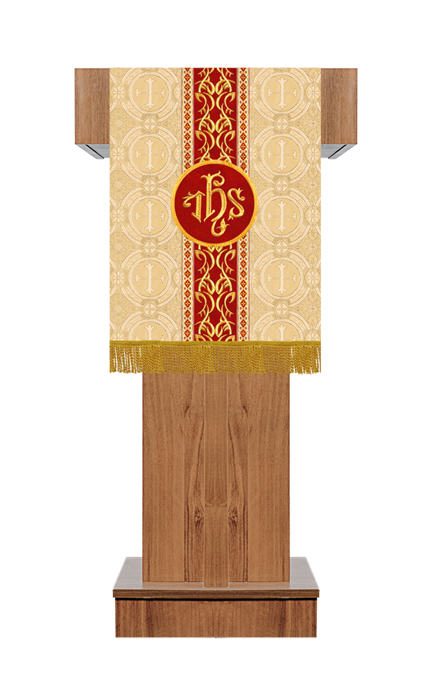 Pulpit/Lectern with Embroidery Motif and Orphrey