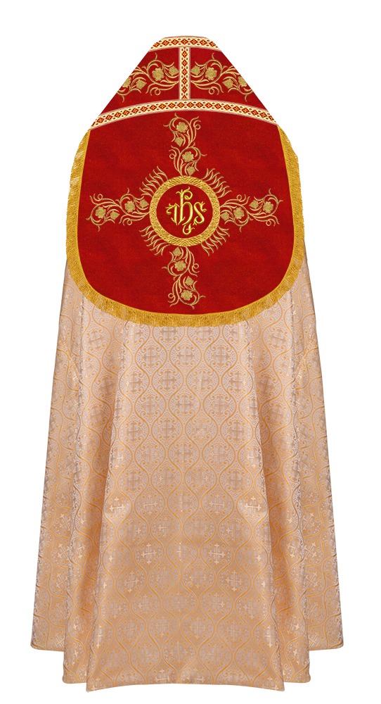 Roman Cope Vestment with Grapes Embroidered trims