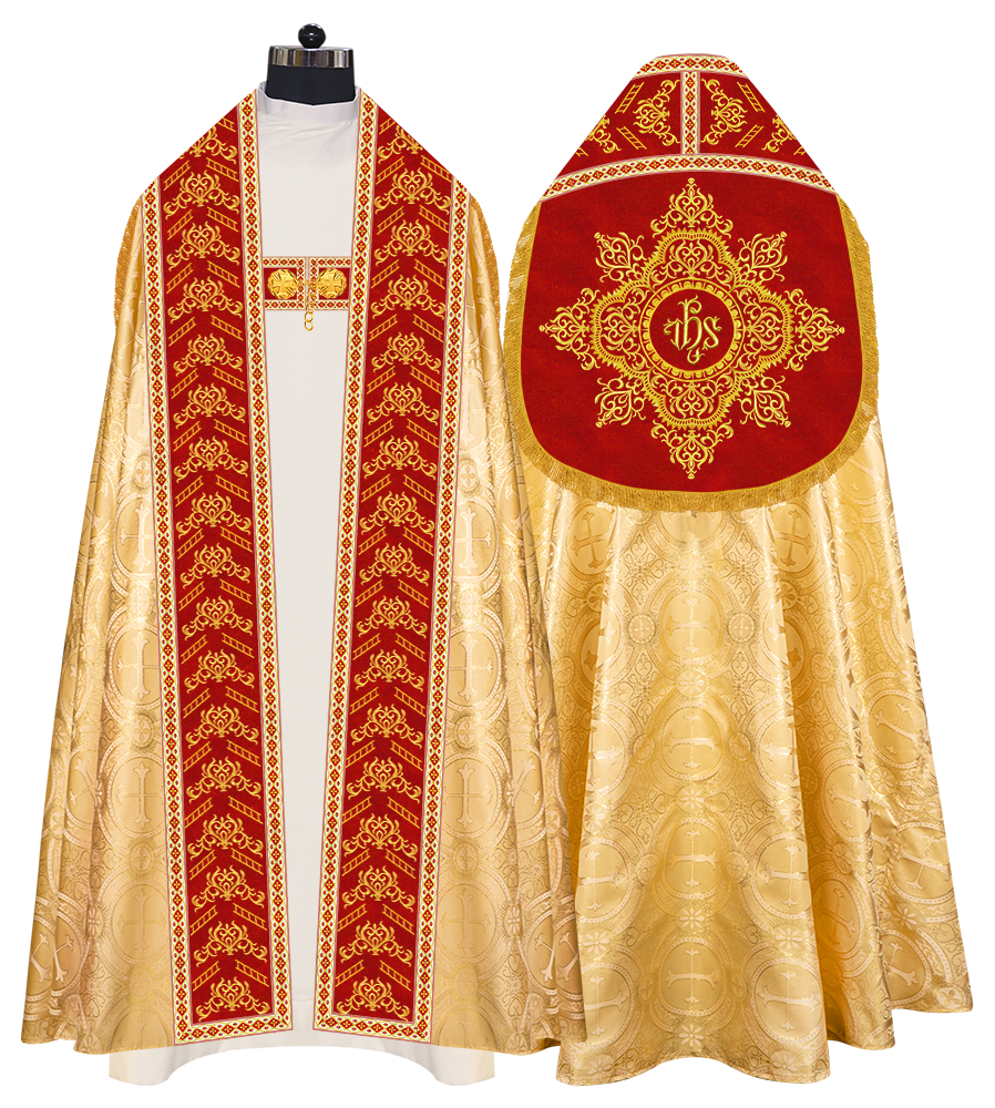 Elegant Roman Cope Vestment with Ornate Embroidery