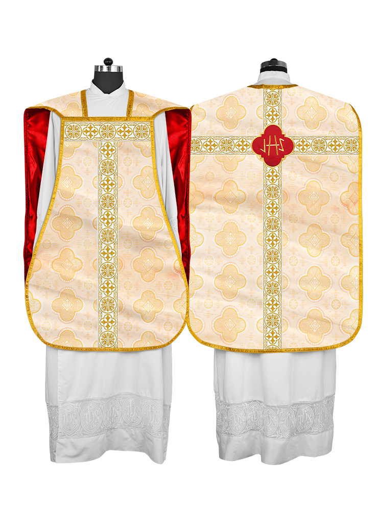 Vestimentas con espalda de violín con motivo y cruz Orphrey