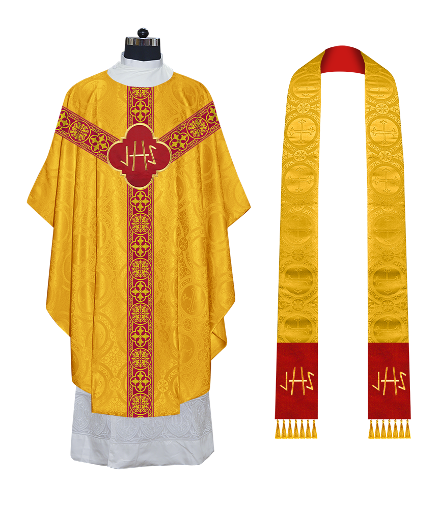 Gothic Chasuble with Ornate Braided Trims