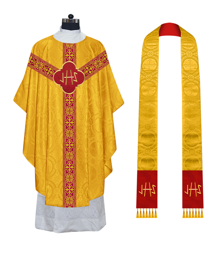 Gothic Chasuble with Ornate Braided Trims