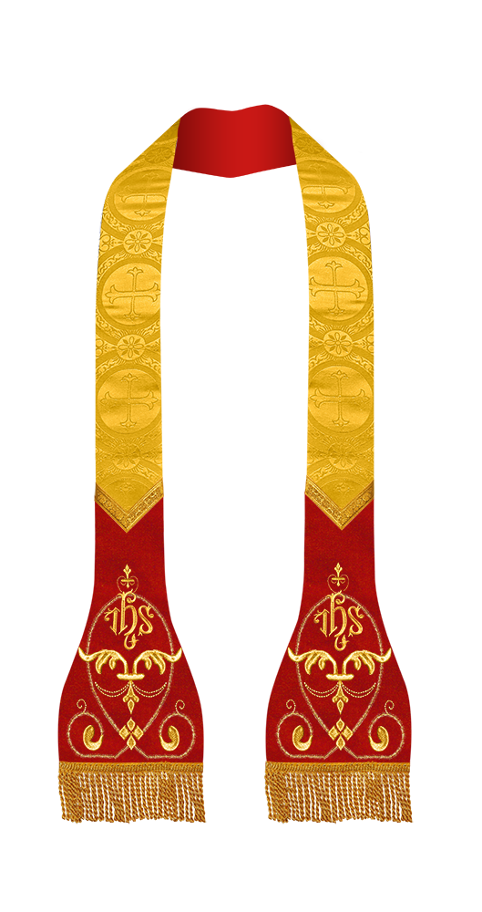 Liturgical Stole with embroidered motif