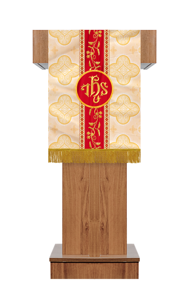 Altar Table Cloth With Floral Embroidery trims