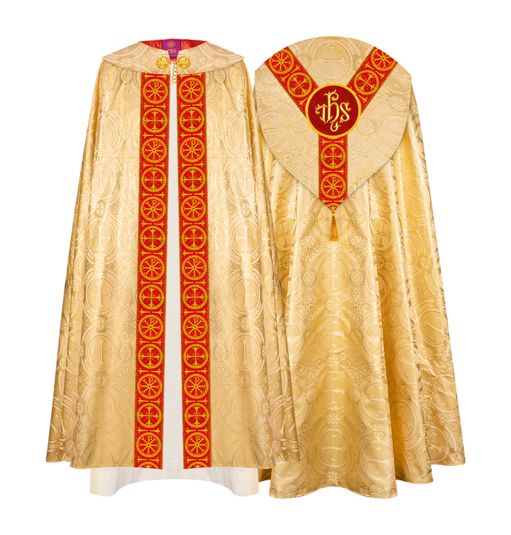 Gothic Cope Vestment with Y Type Embroidered Motif