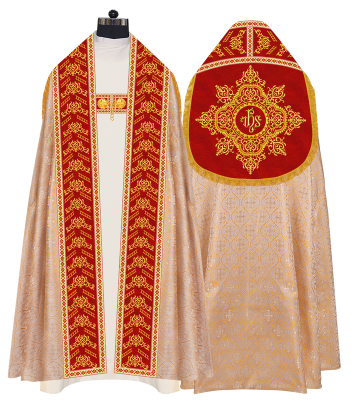 Elegant Roman Cope Vestment with Ornate Embroidery