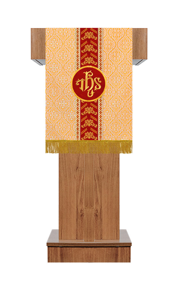 Pulpit/Lectern with Spiritual Motif and Aborned Trims