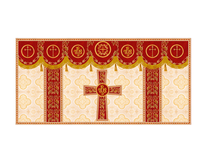 Altar Cloth with Liturgical Motif and Trims