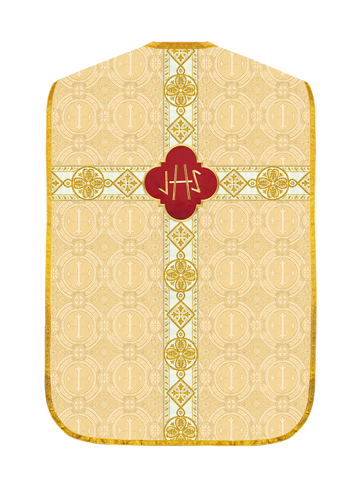 Fiddleback Vestment with Embroidered Motif