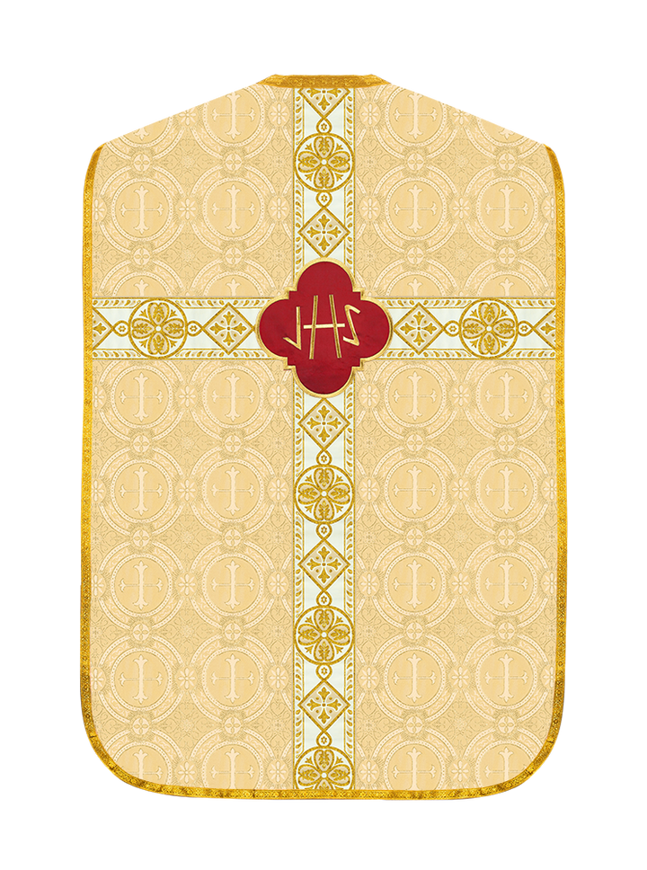 Fiddleback Vestment with Embroidered Motif