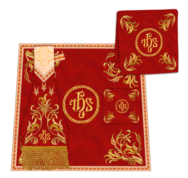 Gothic Chasuble Vestments With Ornate Embroidery And Trims