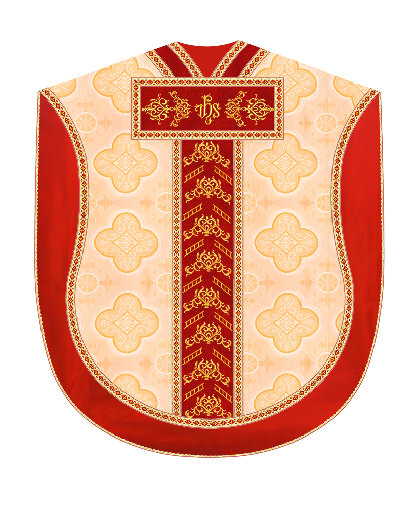 Borromean Chasuble Vestment Adorned With Colour Braids and Trims