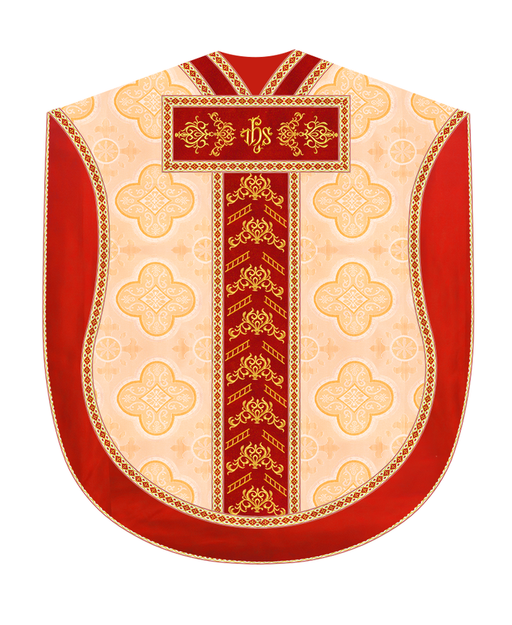 Borromean Chasuble Vestment Adorned With Colour Braids and Trims