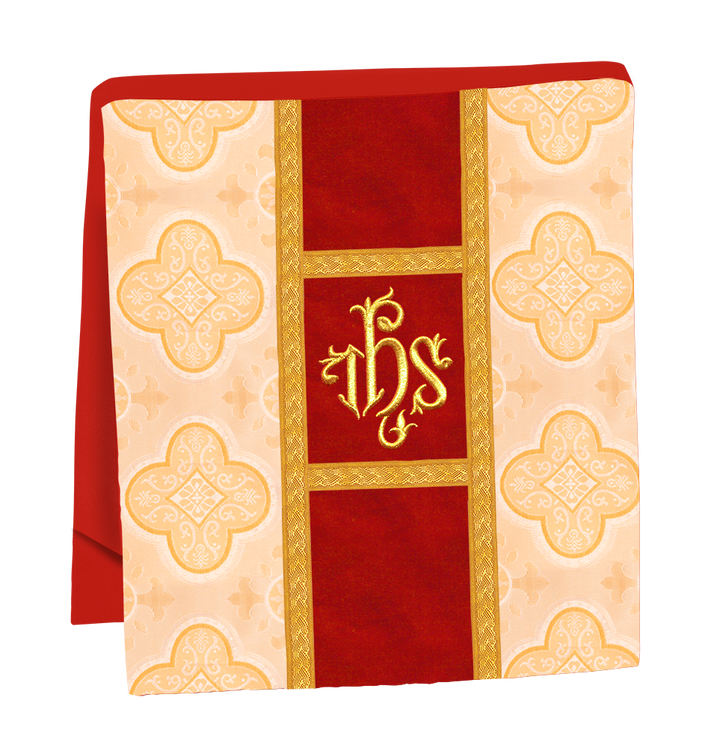 Fiddleback Vestment with Motif and woven Braided Trims