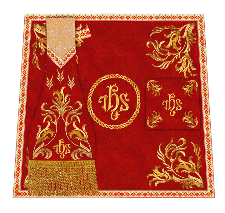 Liturgical Borromean Chasuble With Detailed Embroidery and Trims