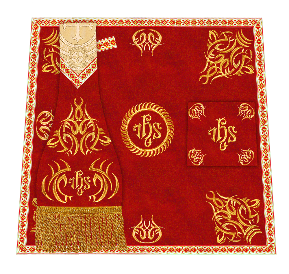 Roman Fiddleback Chasuble With Enhanced Embroidery  & trims