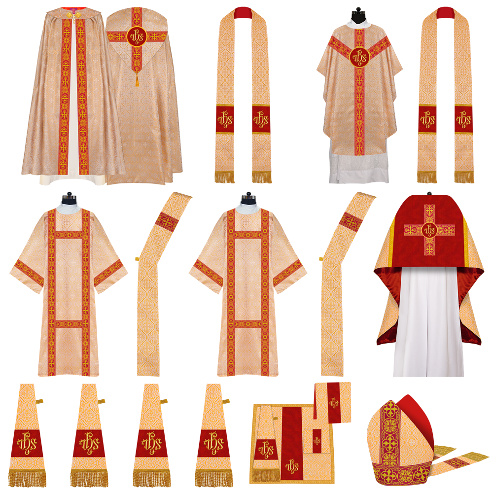 Gothic Highline Mass set with Embroidered Motif and Spiritual Orphrey