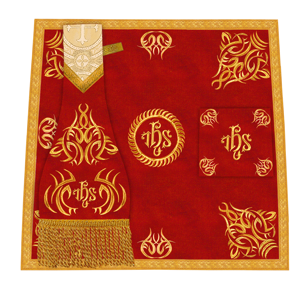 Set of four Fiddleback vestment with stole