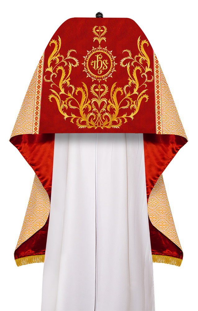 Humeral Veil Vestment with Braided Motif and Trims