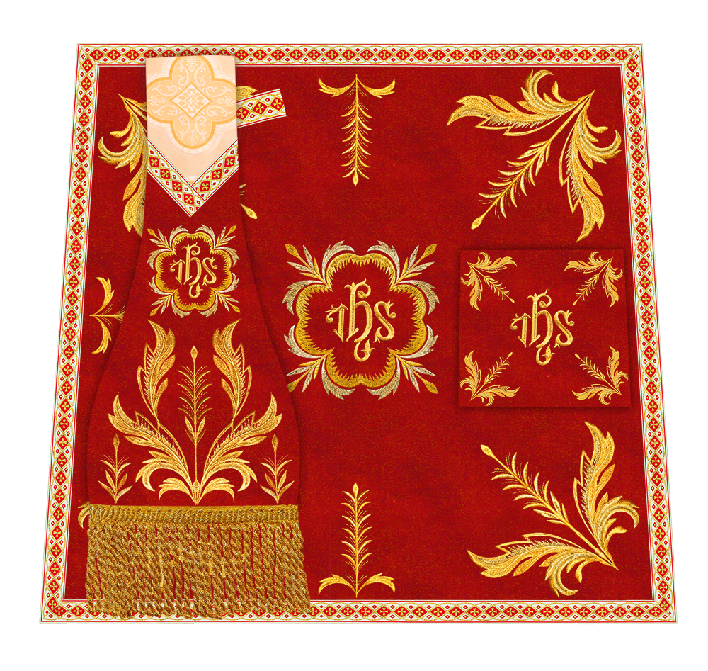 Roman Chasuble Vestment With Detailed Orphrey