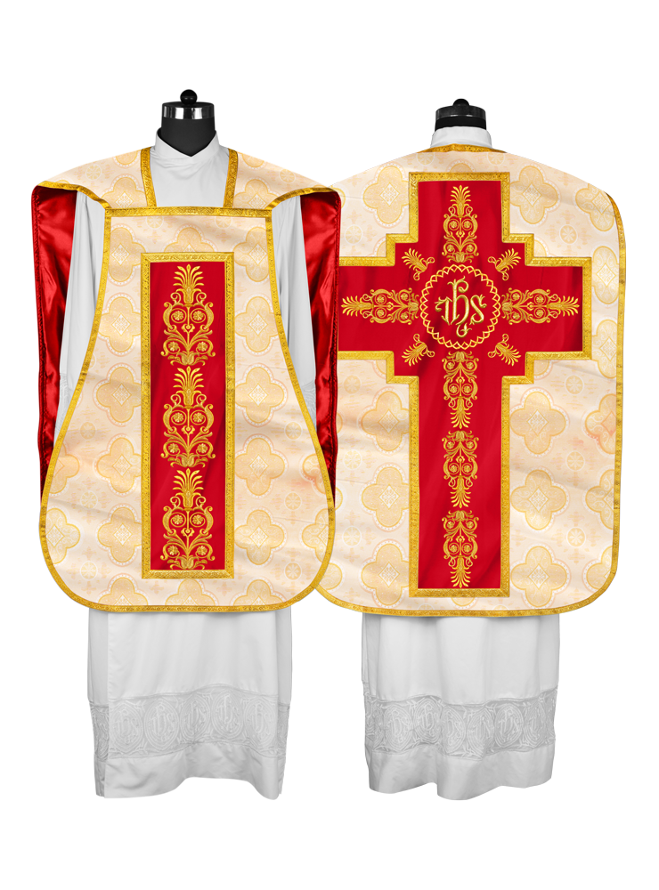 FIDDLEBACK WITH EMBROIDERED ORPHERY