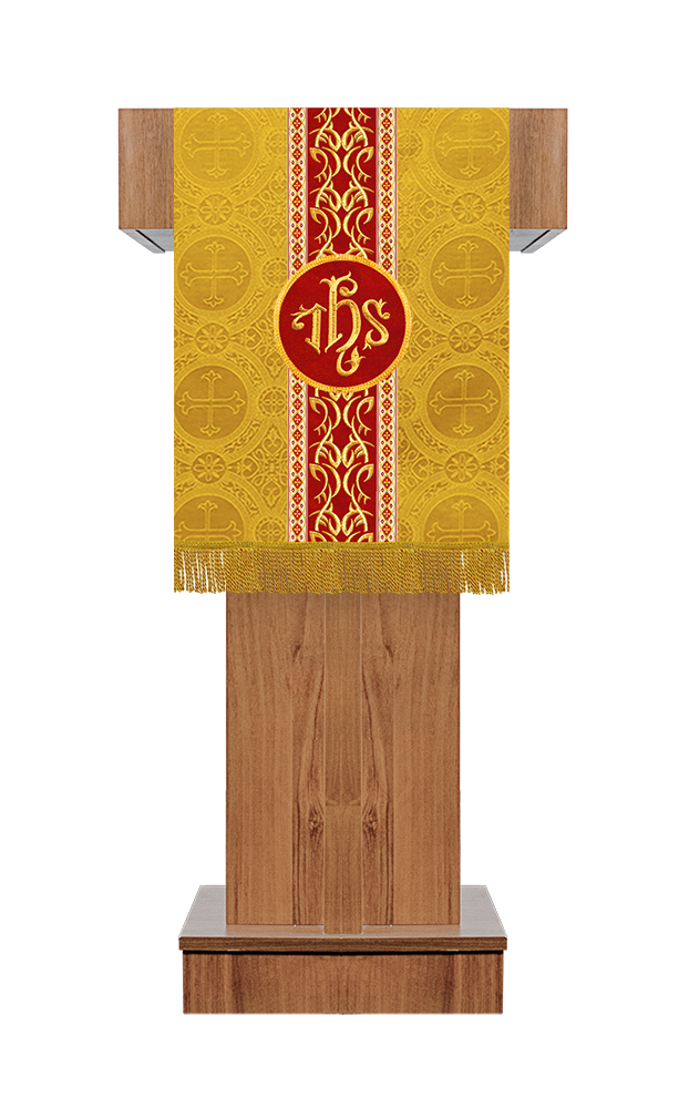 Pulpit/Lectern with Embroidery Motif and Orphrey