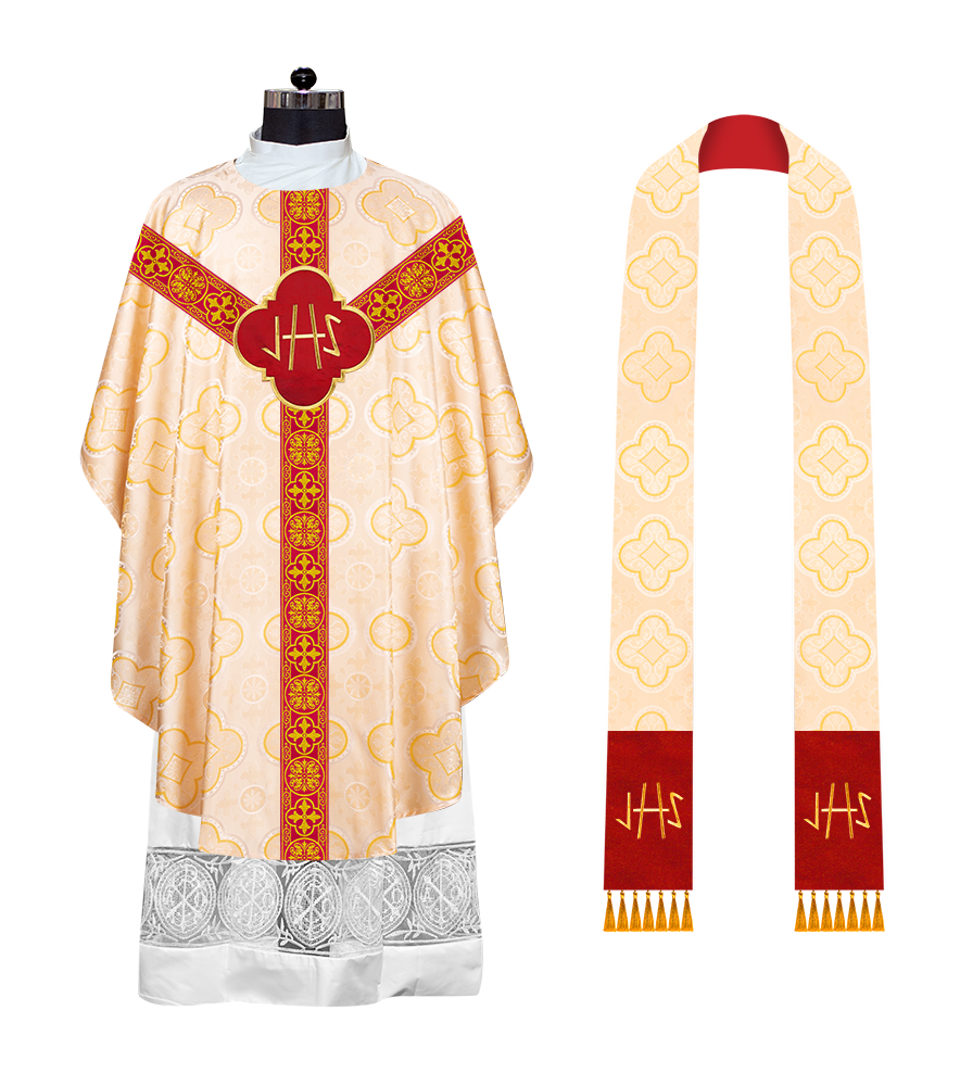 Gothic Chasuble with Ornate Braided Trims