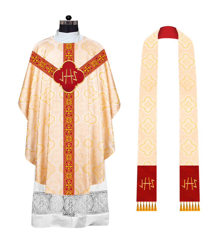 Gothic Chasuble with Ornate Braided Trims