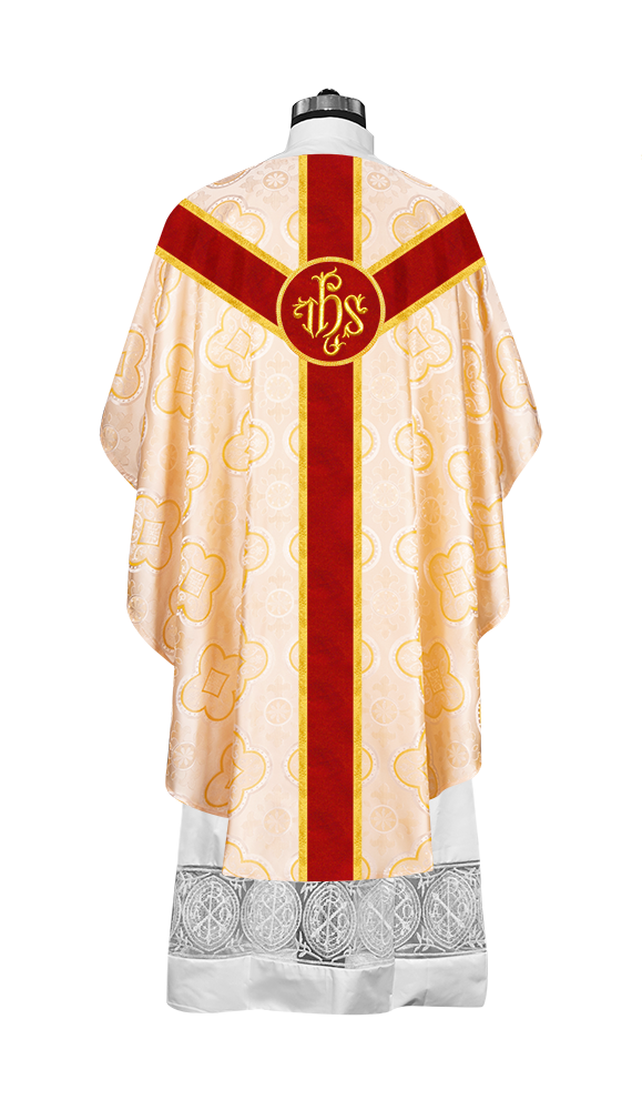 Gothic Chasuble with plain orphrey