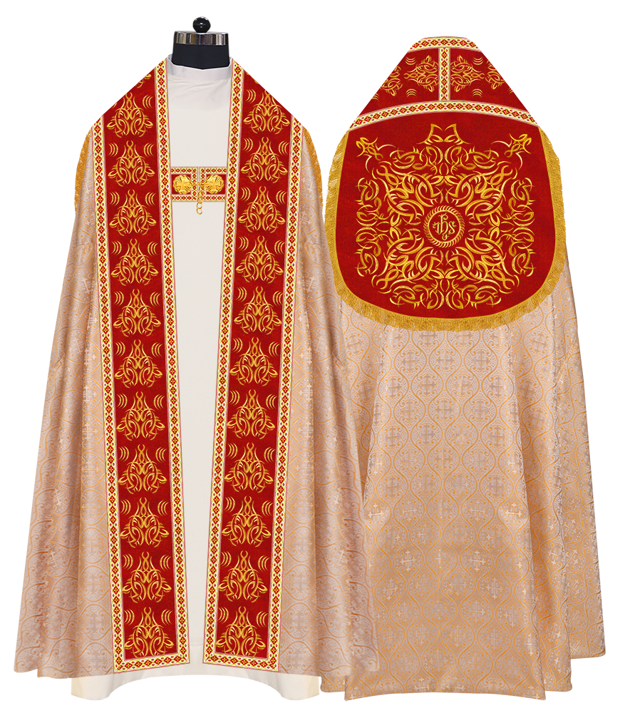 Traditional Embroidered Roman Cope Vestment