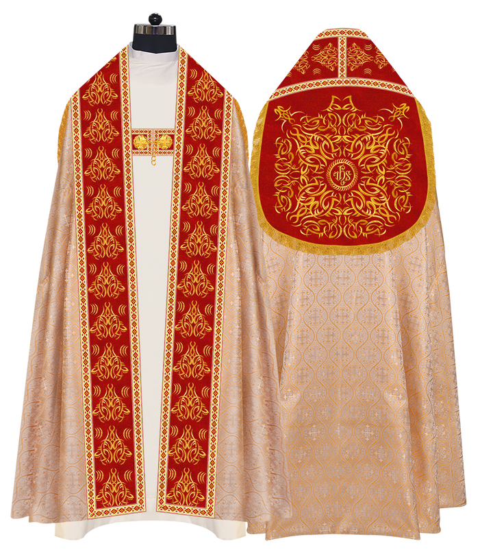 Traditional Embroidered Roman Cope Vestment