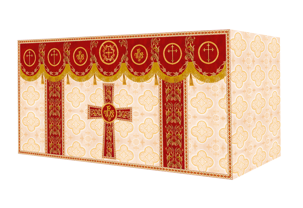 Altar Cloth with Liturgical Motif and Trims