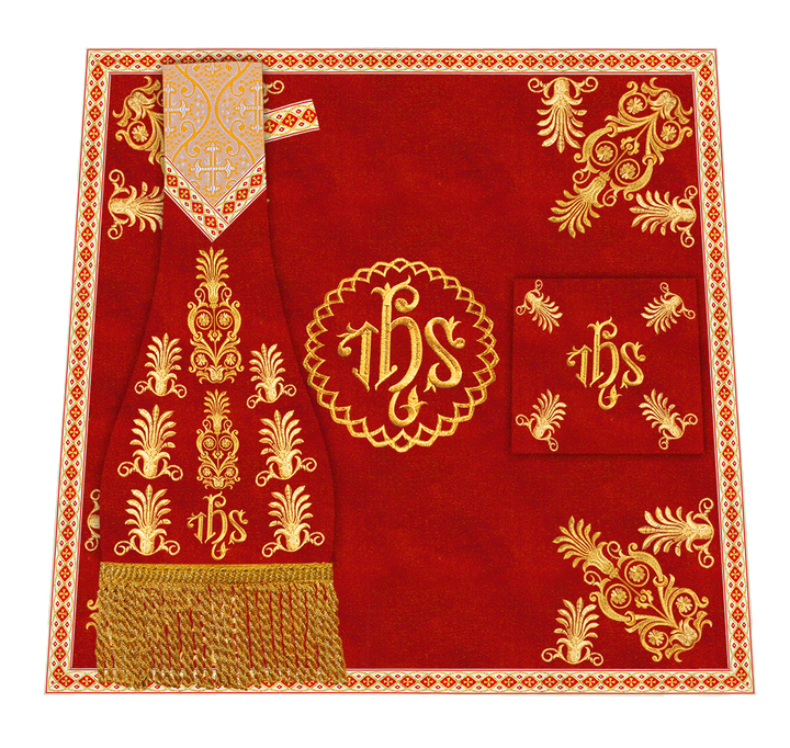 Set of Four Traditional Roman chasuble Vestments