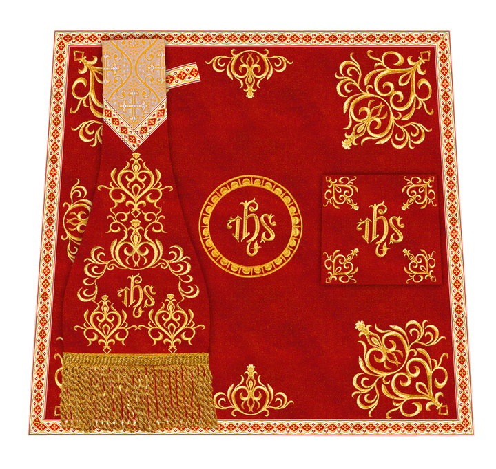 Traditional Fiddleback Vestment With Motifs and Trims