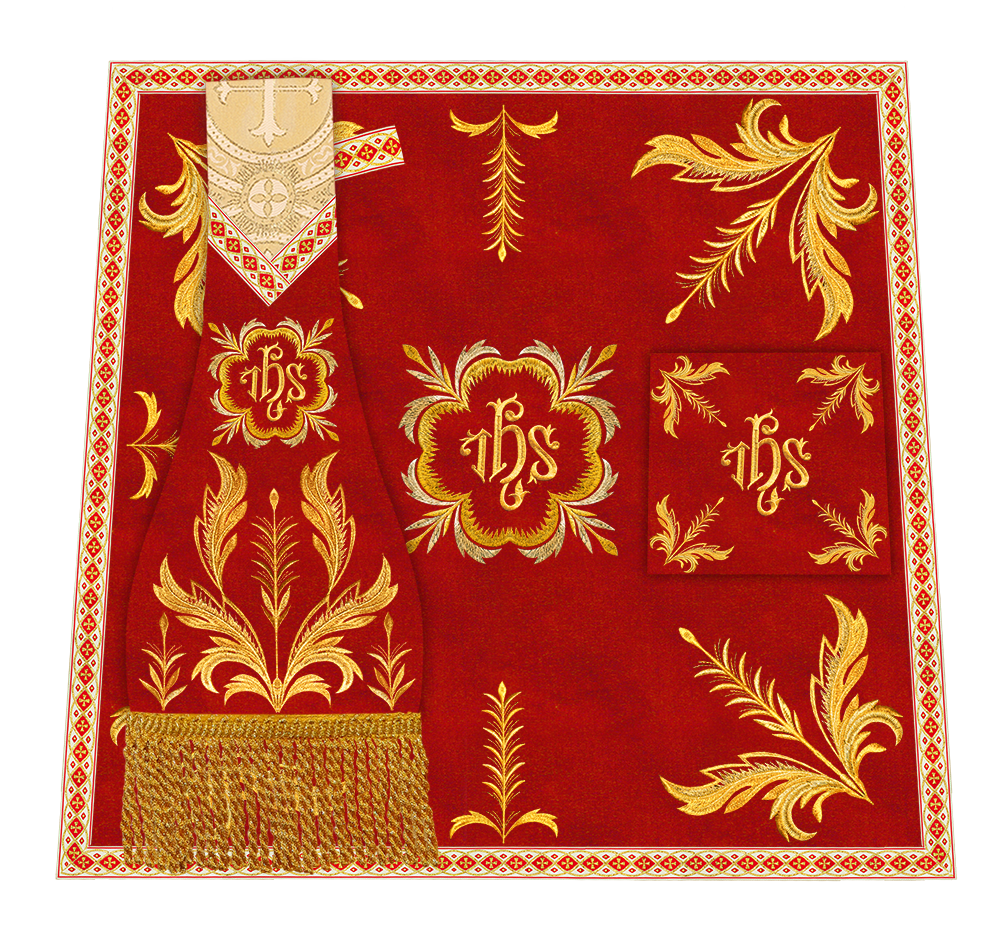 Roman Chasuble Vestment With Detailed Orphrey