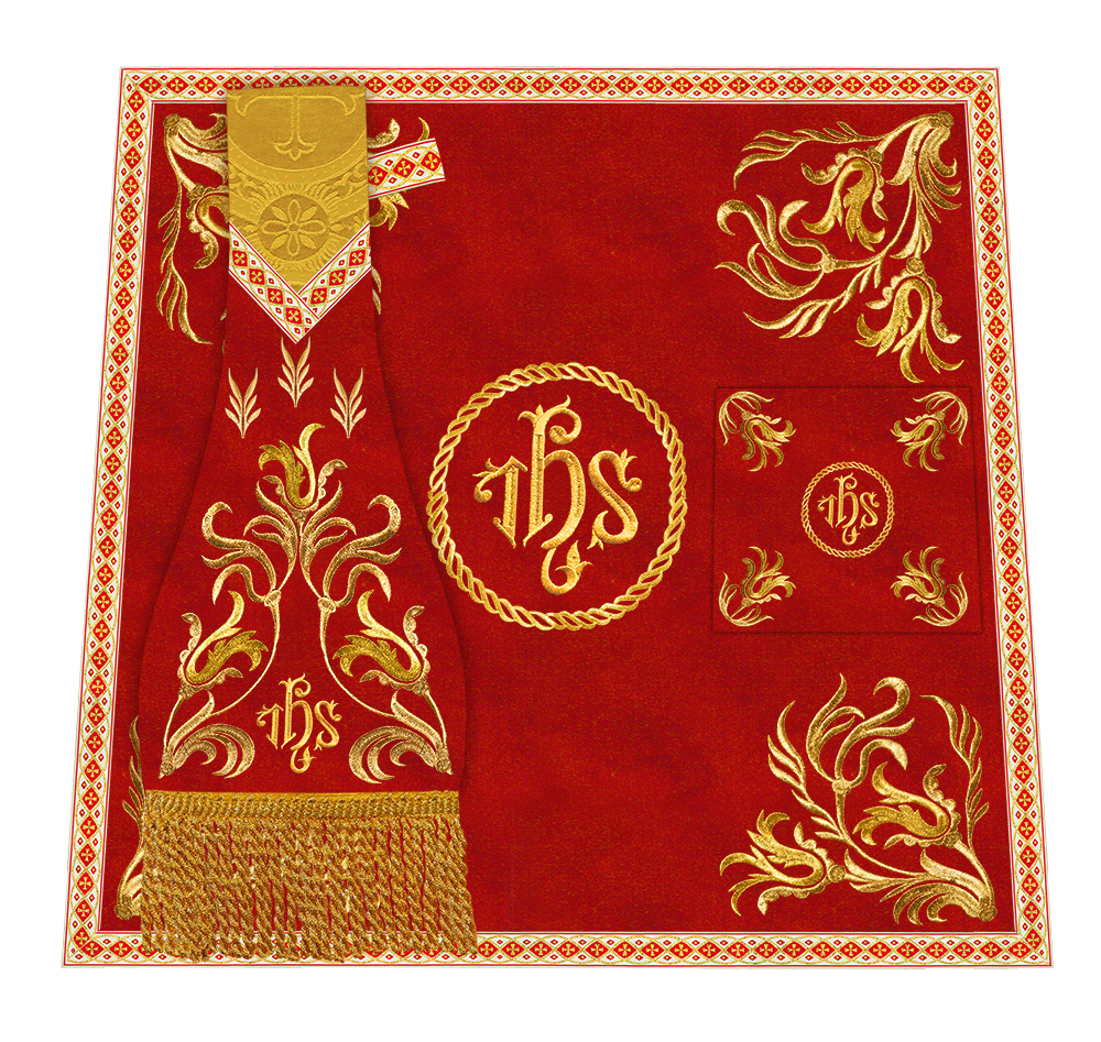 Mass set Vestment with Embroidered Motif