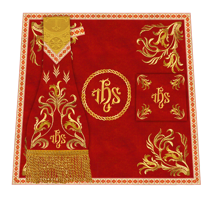 Liturgical Borromean Chasuble With Detailed Embroidery and Trims