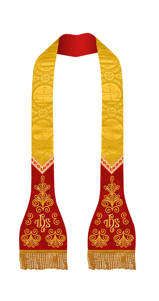 Roman Stole with Spiritual embroidery