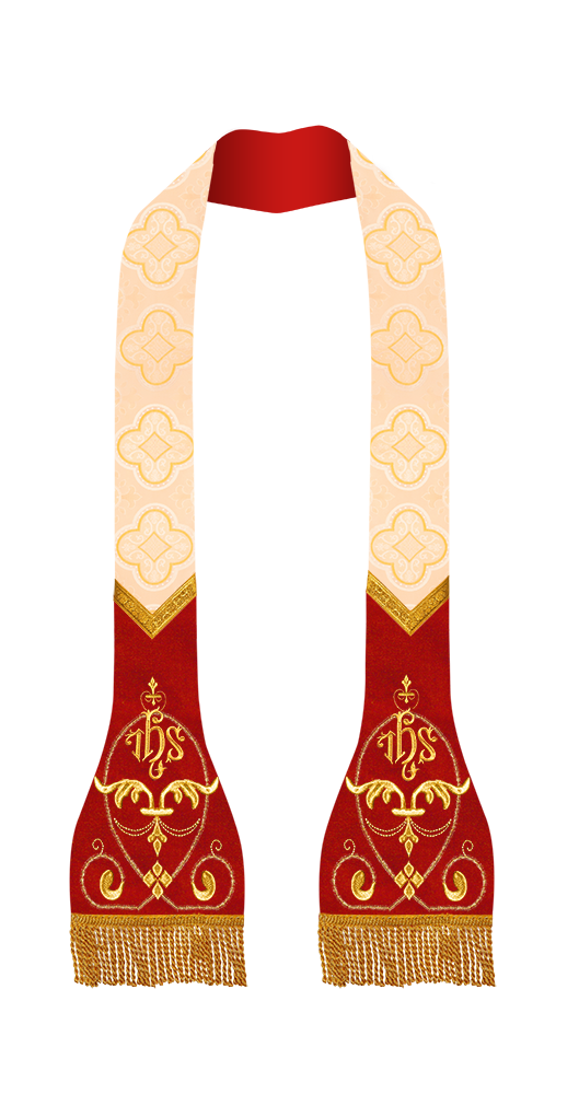 Liturgical Stole with embroidered motif